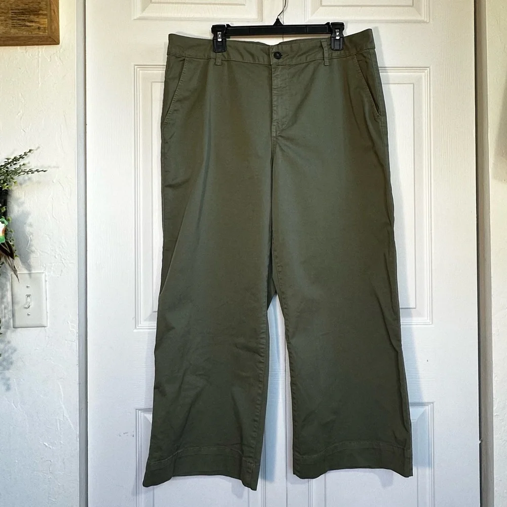 Daily Ritual Wide Leg Structured Pants Army Green 16 Like New